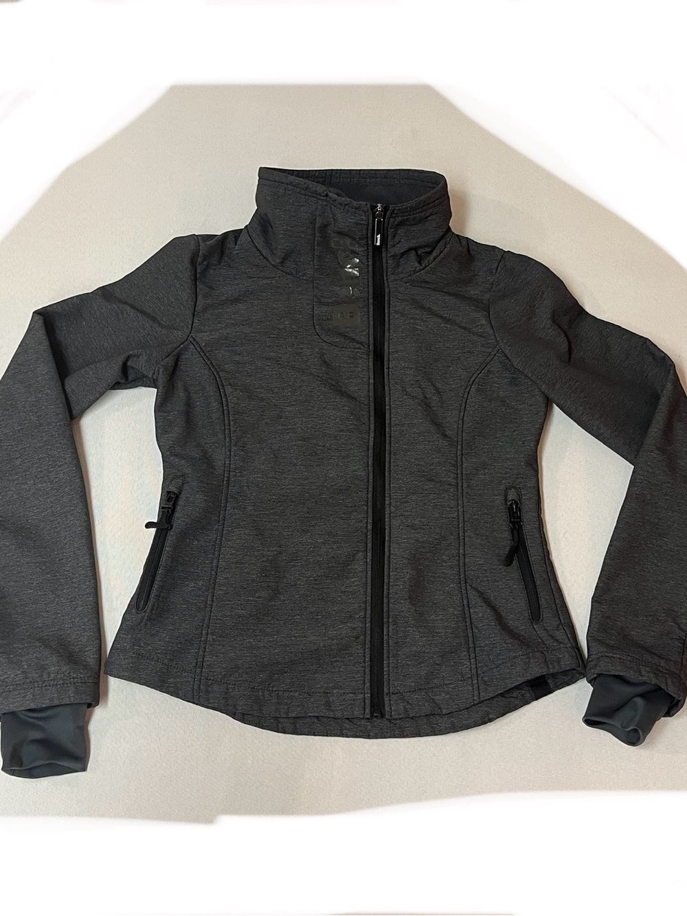 Women's Grey Zip-Front Jacket with High Collar by Bench - Great Fall Wear